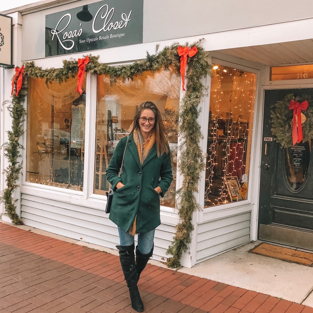 Green pea coat